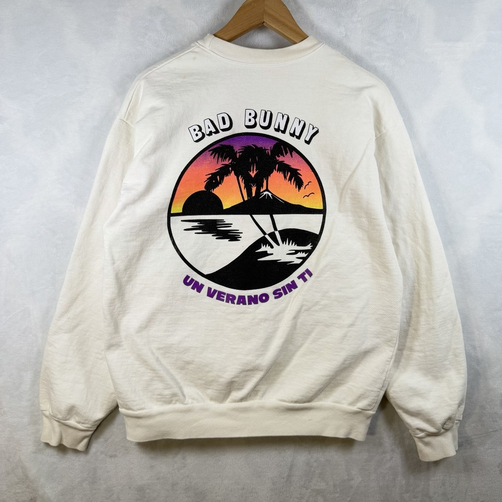 Bad Bunny Sweatshirt Un Verano Sin Ti Thick Crewneck Official Merch! Super Bowl